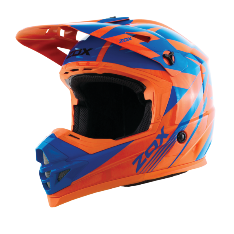 ZOX ST 1563V2 Rush V2 Orange Blue Motocross Helmet