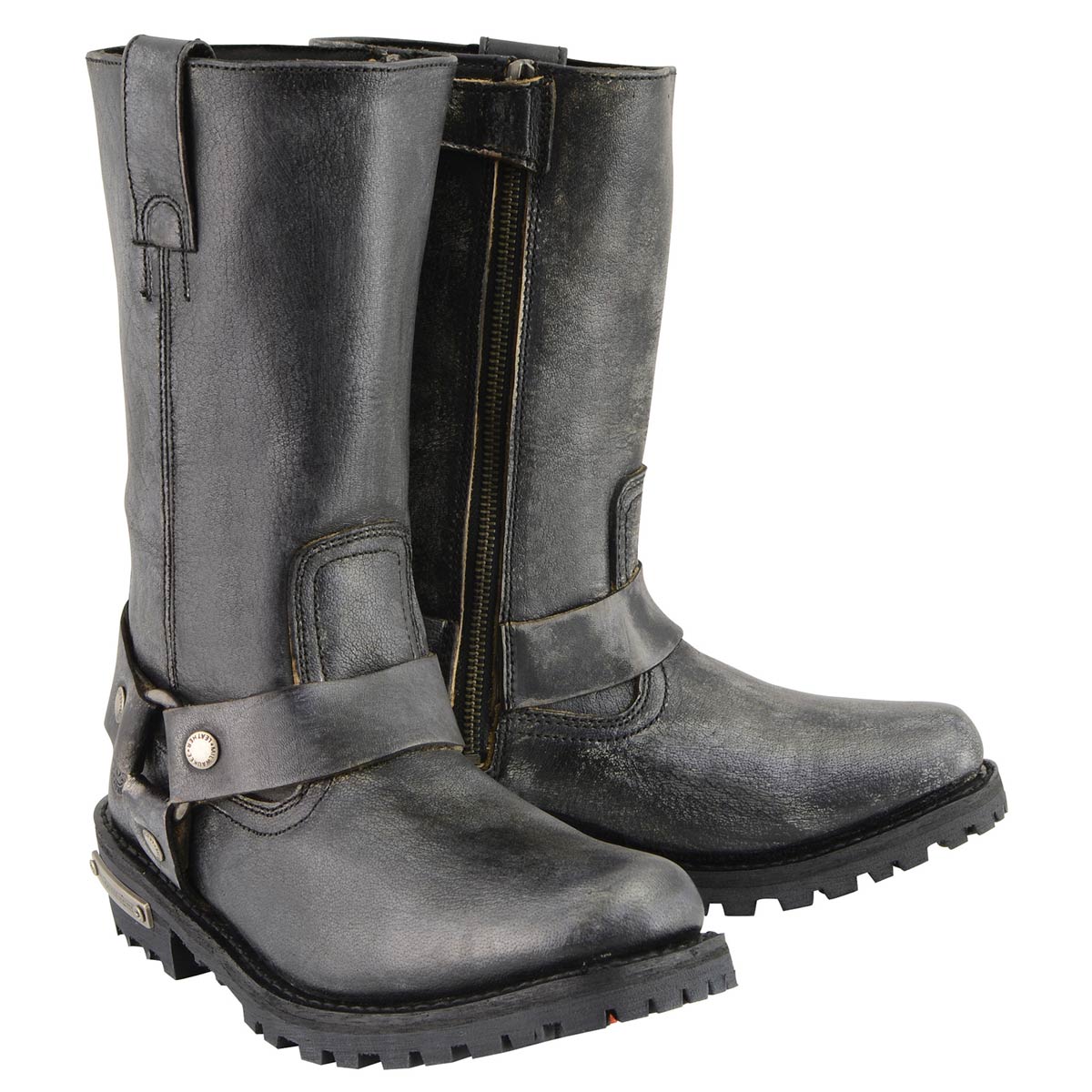 Gray leather boots hotsell