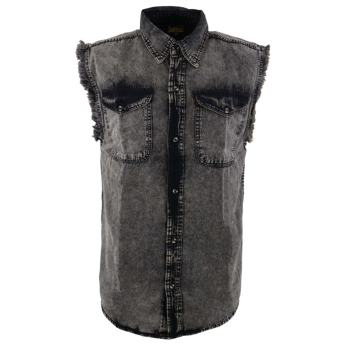 Leather cut off clearance vest