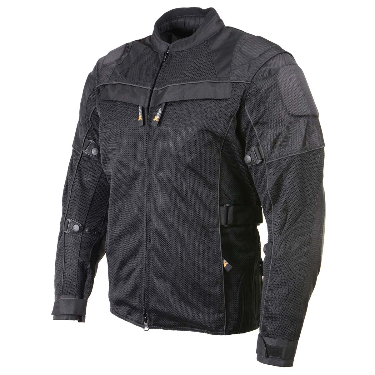 MotoGP motorcycle jacket store black men's 2X. Padded shoulders, arms, and lower back.