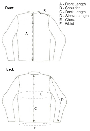 Lucky Leather 455 Men's Cowhide Leather Car Coat Size Chart