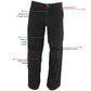 Milwaukee Leather MDM5014 Men's Classic Fit Black Denim Motorcycle Rider Racing Pants w/ CE Armor on Knees