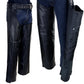 Milwaukee Leather LKM5723 Classic Black Leather Unisex Motorcycle Riding Biker Chaps for Men and Women