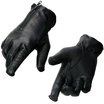 Milwaukee Leather SH867 Men's Black Deerskin Leather Unlined Gloves