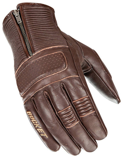 Close Out Joe Rocket Cafe Racer Men's Brown Leather Gloves