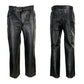 Milwaukee Leather LKM5718 Men's Classic Black Loose Fitted Motorcycle Casual Leather Biker Pants