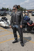 Milwaukee Leather MLM1506 Men's 'Cool-Tec' Black Real Leather Scooter Style Motorcycle Jacket with Utility Pockets