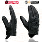 Milwaukee Leather Men's Black Leather ‘Reflective Skull’ Motorcycle Hand Gloves W/Gel Padded Palm MG7570