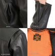 Milwaukee Leather MLM1506 Men's 'Cool-Tec' Black Real Leather Scooter Style Motorcycle Jacket with Utility Pockets