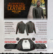 Milwaukee Leather MLM1536 Mens Vintage Distressed Grey Leather Scooter Style Motorcycle Jacket - Reflective Piping