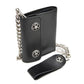 Milwaukee Leather MLW7823 Men's Western Star Black Bi-Fold Leather Biker Wallet w/ Anti-Theft Stainless Steel Chain