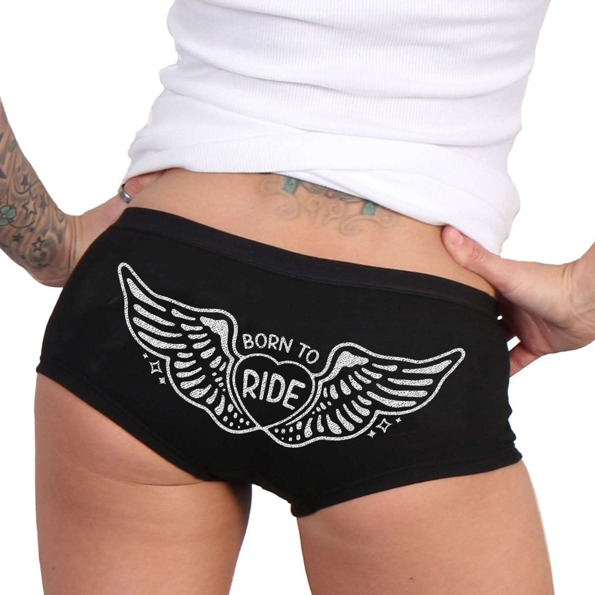 Hot Leathers Born To Ride Boy Shorts PTB7535