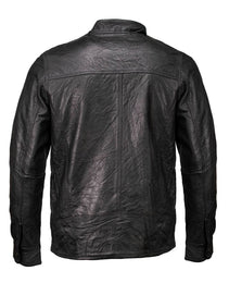 Milwaukee Leather SFM1866 Men's Classic Black Premium Leather Motorcycle Style Jacket with Zipper Front