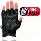 Milwaukee Leather SH461 Women's Black Leather Gel Palm Fingerless Motorcycle Hand Gloves W/ Stylish ‘Wrist Detailing’