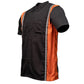 Milwaukee Motorcycle Clothing Co. MDM11610 Men's Classic Black and Orange Button Up Mechanic Shirt w/ Reflective Stripe