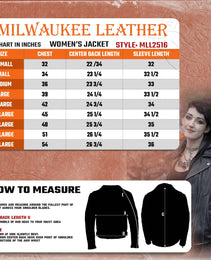 Milwaukee Leather MLL2516 Black Leather Rub-Off Leather Jacket with Hoodie for Women