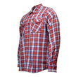 Milwaukee Leather MNG11670 Men's Red, Blue and White Long Sleeve Cotton Flannel Shirt