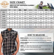 Milwaukee Leather MNG11698 Men’s Classic Black and Orange Button-Down Flannel Cut Off Frayed Sleeveless Casual Shirt