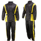 Xelement RN4782 Men's Black and Yellow 2-Piece Motorcycle Rain Suit with Boot Strap