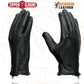 Milwaukee Leather SH867 Men's USA Deerskin Black Leather Unlined Lightweight Motorcycle Riders Gloves