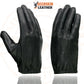 Milwaukee Leather SH887 Men's Black Unlined Deerskin Lightweight Motorcycle Hand Gloves W/ Short Wrist and Sinch Closure