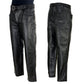 Milwaukee Leather LKM5718 Men's Classic Black Loose Fitted Motorcycle Casual Leather Biker Pants