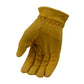 M Boss Motorcycle Apparel BOS37547 Men's Yellow Lined Full Grain Deerskin Gloves