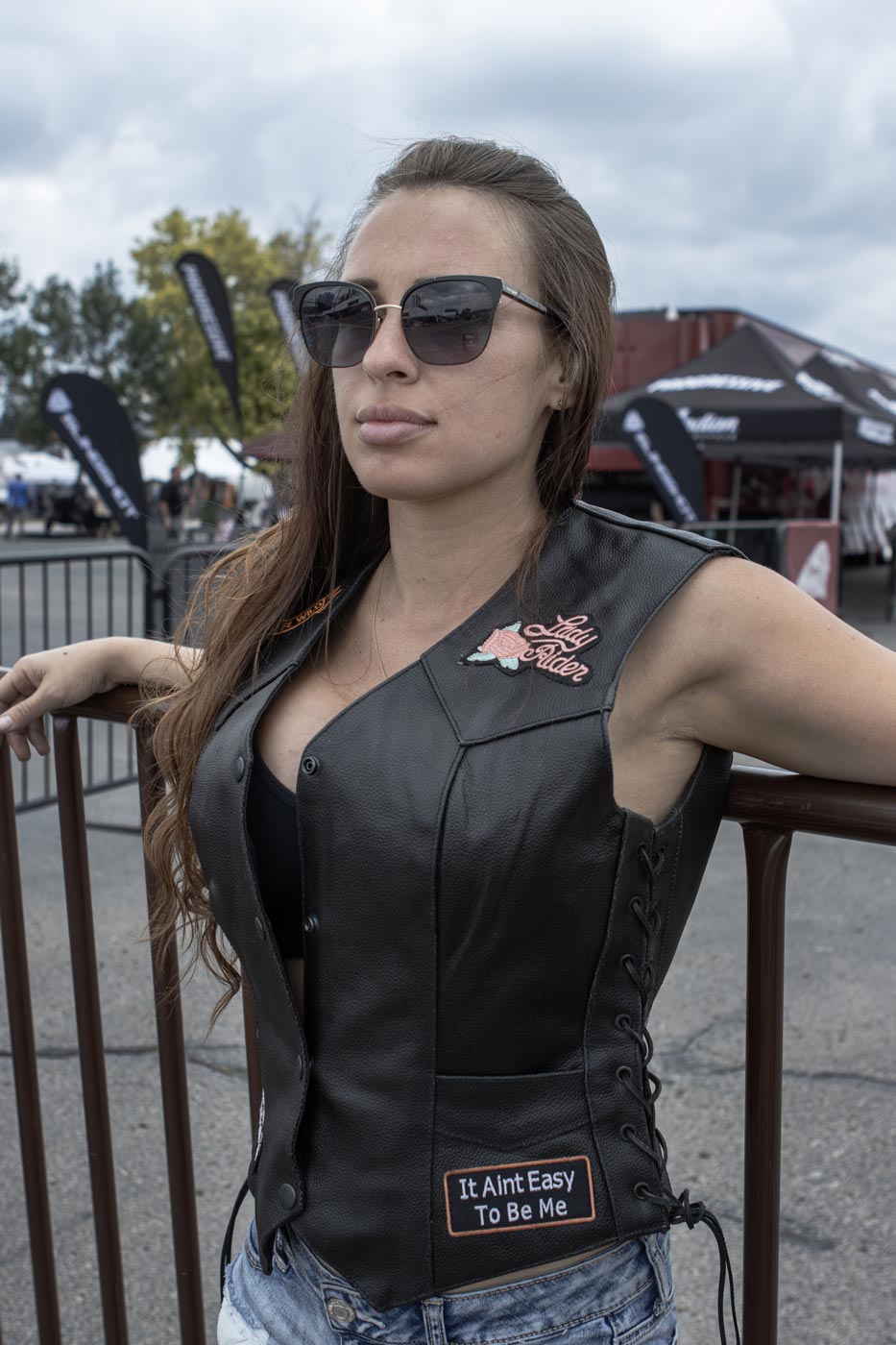 Leather Women factory Biker Vest |Handmade Classic Motorcycle Waistcoat |Women's Vintage Vest |Ladies Leather Side Laces Vest