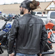 Milwaukee Leather MLM1506 Men's 'Cool-Tec' Black Real Leather Scooter Style Motorcycle Jacket with Utility Pockets