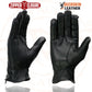 Milwaukee Leather SH867 Men's USA Deerskin Black Leather Unlined Lightweight Motorcycle Riders Gloves