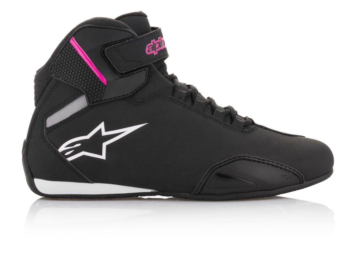 Alpinestars Women’s Stella Sektor Black and Fuchsia Riding Shoes