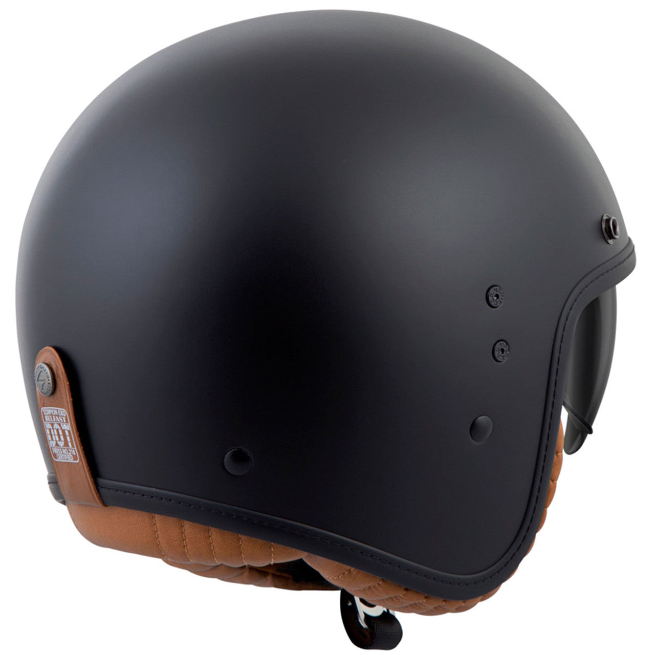 Close Out Scorpion Belfast Matte Black Open Face Motorcycle Helmet -75-1610L