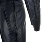 Milwaukee Leather LKM5727 Men's Black Premium Leather Motorcycle Rider Protective Over Pants w/ Side Zipper Entry