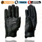 Milwaukee Leather MG7501 Men's Black Leather i-Touch Screen Compatible Gel Palm Motorcycle Gloves W/ Protective Knuckle