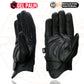 Milwaukee Leather Men's Black Leather ‘Reflective Skull’ Motorcycle Hand Gloves W/Gel Padded Palm MG7570