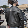 Milwaukee Leather MLM1570 Men’s Black Premium Cowhide Leather Utility Pocket Motorcycle Jacket