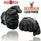 Milwaukee Leather SH867 Men's USA Deerskin Black Leather Unlined Lightweight Motorcycle Riders Gloves