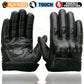 Milwaukee Leather MG7501 Men's Black Leather i-Touch Screen Compatible Gel Palm Motorcycle Gloves W/ Protective Knuckle