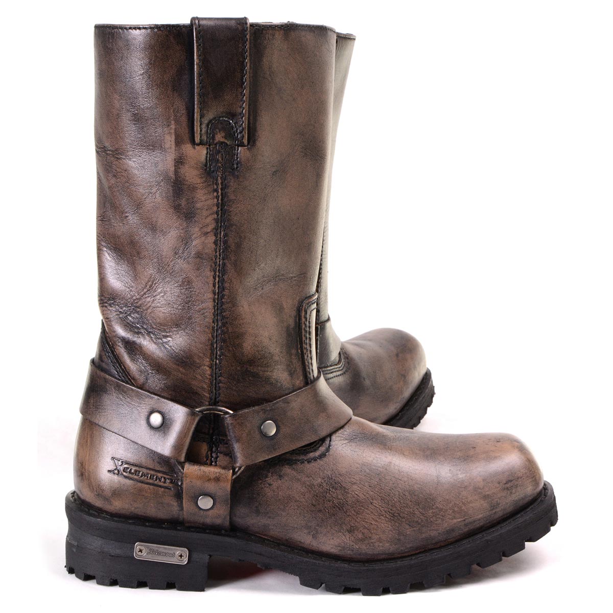 Mens brown leather motorcycle boots best sale