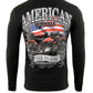 Biker Clothing Co. BCC117001 Men's Black 'American Made Free, Free To Ride' Long Sleeve T-Shirt