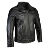 Boston Harbour 2.0 Men's Black New Zealand Lamb Leather Fashion Car Coat Jacket SFM1898