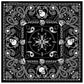 Hot Leathers BAB1075 Spade Skull Paisley Bandana