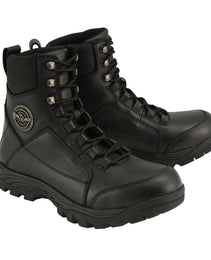 Milwaukee Leather MBM9081 Men’s Black Leather Swat Style-Tactical Lace-Up Motorcycle Riding Boots