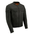 Milwaukee Leather ML1408 Men's Black 'Savage' Sporty Crossover Leather Jacket