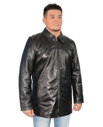 Milwaukee Leather SFM1820 Men's Classic 'JD' Black Lambskin Leather Jacket with Zipper Closure