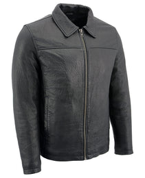 Milwaukee Leather SFM1875 Men's New Zealand Lambskin Leather with Shirt Style Collar