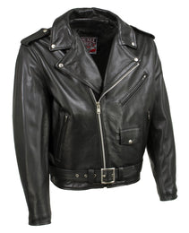 Milwaukee Leather USA MADE MLJKM5009 Men's Black 'The Dean' Premium Leather Throwback Motorcycle Jacket