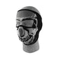 ZanHeadgear WNFM023 Neoprene Full Face Mask with Chrome Skull Design