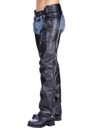 Xelement 7550 'Classic' Black Unisex Leather Motorcycle Riding Chaps