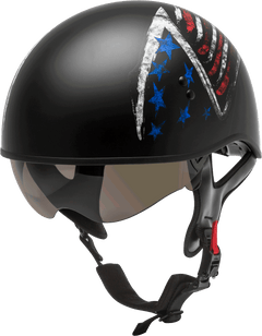 GMax 72-5648 HH-65 'Bravery' Half HelmetMatte Black/Red/White/Blue